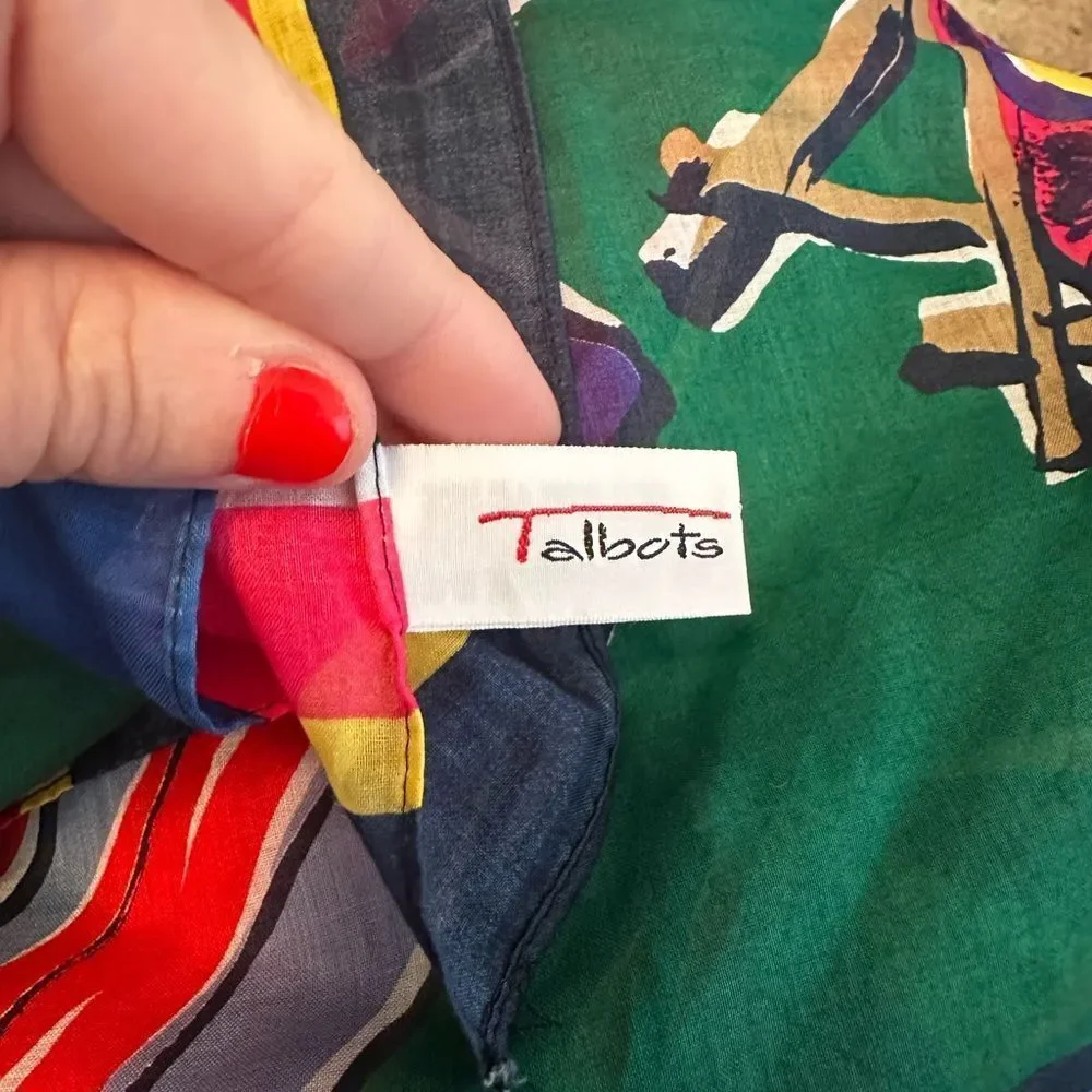 Vintage Talbots beach umbrella scarf